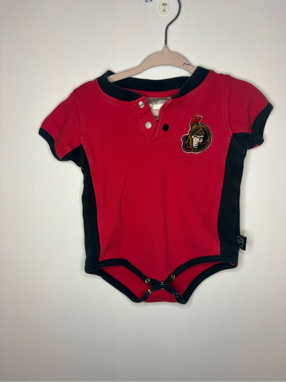 Ottawa Senators Red and Black Short-Sleeve One-Piece Bodysuit